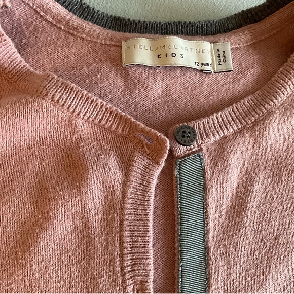 Stella McCartney darling cardigan in blush pink and grey Size 12 years - Picture 2 of 4